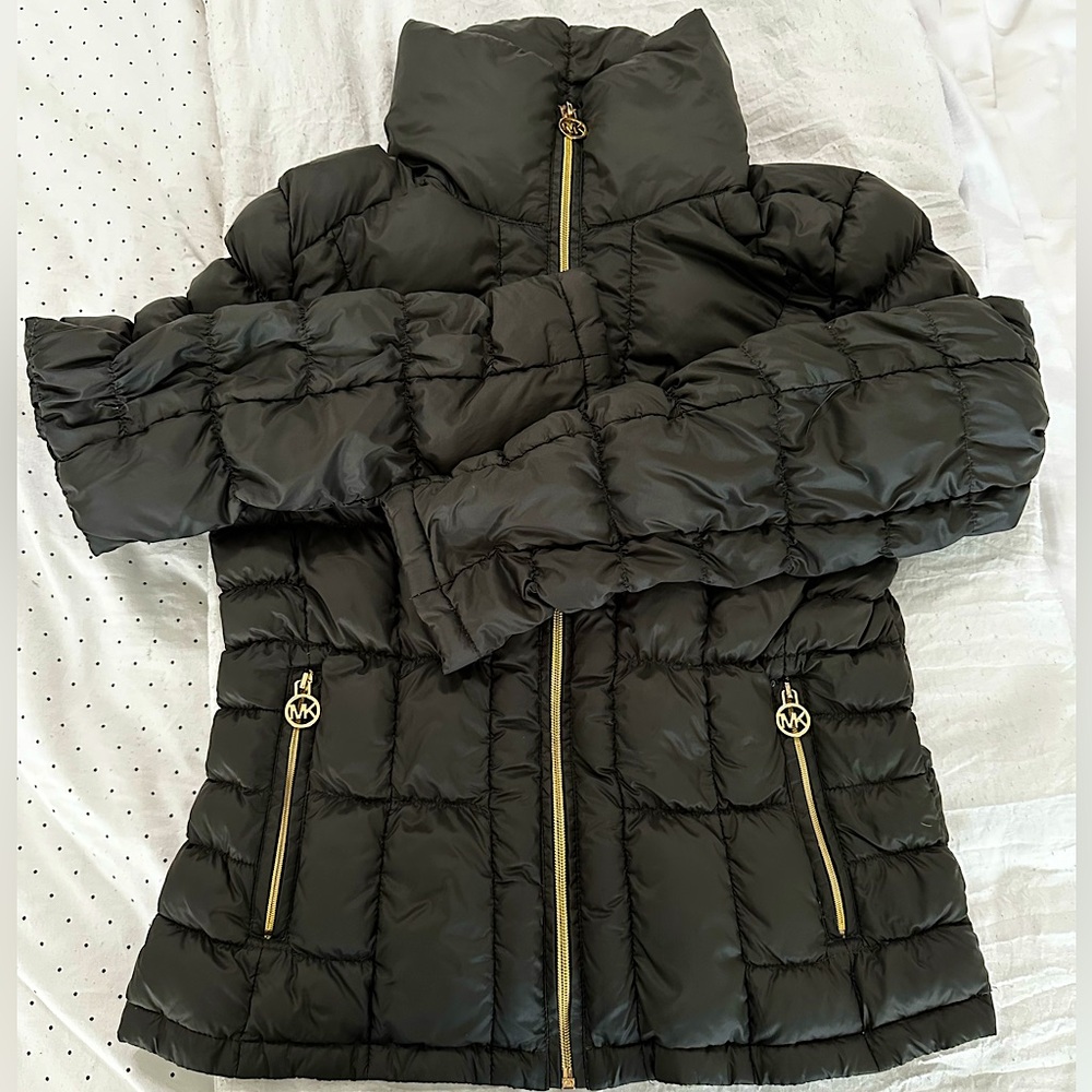 Michael Kors Army Green Packable Down Fill Jacket Coat